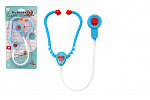 Teddies Doktor/Arzt Stethoskop aus Kunststoff 53cm mit Licht und Ton, batteriebetrieben, auf Karte 17x34x3cm