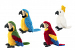Teddies Papagei Plüsch 13x27x13cm 4 Farben 0+