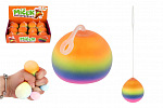 Teddies Antistressball Quetschschleim 6cm Regenbogen