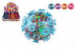 Teddies Ball mit Saugnäpfen antistress Quetsch-Silikon 7cm 4 Farben