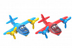 Teddies Flugzeug aus Kunststoff 28x24cm 2 Farben