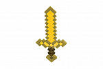 Minecraft Schwert aus goldenem Kunststoff 52cm auf Karte