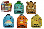 Mini batoh/batůžek Pokémon látka 9x11cm 5 barev v plastové krabičce 24ks v boxu