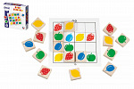 Detoa Baby sudoku logická hra dřevo 25ks v krabičce 15x15x4cm
