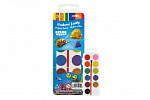 Wasserfarben mit Pinsel Ocean World 12 Farben/21mm in Plastikbox 7x18x1cm im Beutel