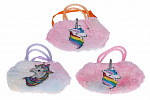 Wiky Geldbörse/Handtasche Einhorn Stoff/Plüsch 6 Farben 18x20x2cm