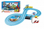 Carrera Autorennbahn First Paw Patrol 2,4m Kunststoff +2 batteriebetriebene Autos. in einer Schachtel 50x30x7cm