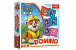 Trefl Domino Papier Paw Patrol/PAW Patrol 28 Karten Gesellschaftsspiel in Schachtel 20x20x5cm