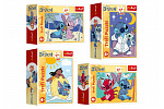 Trefl Minipuzzle Stitchs Abenteuer 54 Teile 4 Arten in der Schachtel 6x9x4cm 40 Stück im Karton