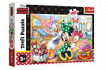 Trefl Puzzle Minnie Disney v salónu krásy 41x27,5cm 100 dílků v krabici 29x19x4cm