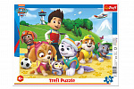 Trefl Puzzle Brett Paw Patrol/Die Paw Patrol auf Spur 37x29cm 25 Teile in Folie