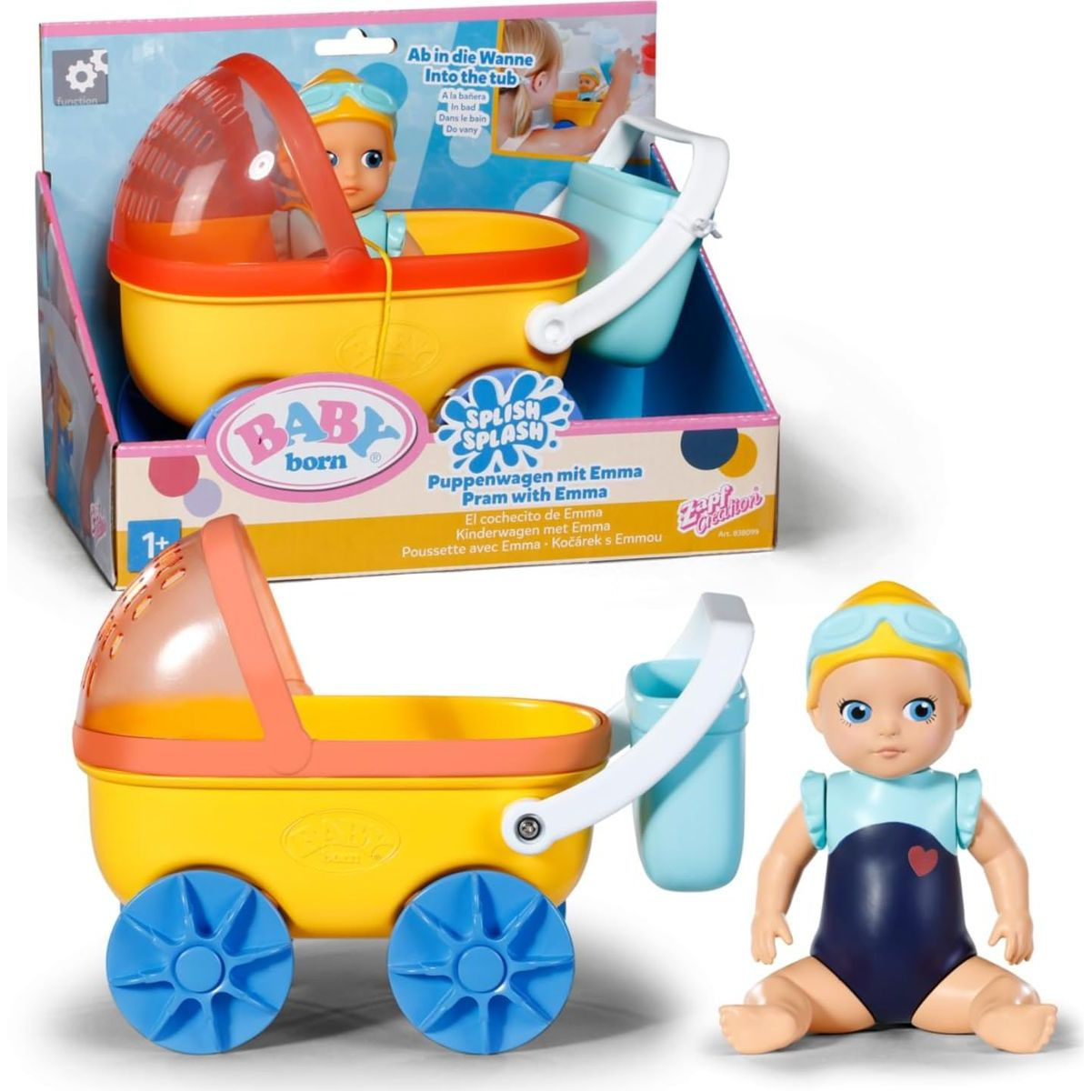 Zapf BABY born Splish Splash Kinderwagen mit Emma - toysshop.cz