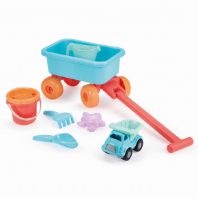 Ecoiffier Vozík s konvičkou a setem na písek