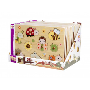 Simba Dřevěné puzzle, 9 dílků, 2 druhy, DP12