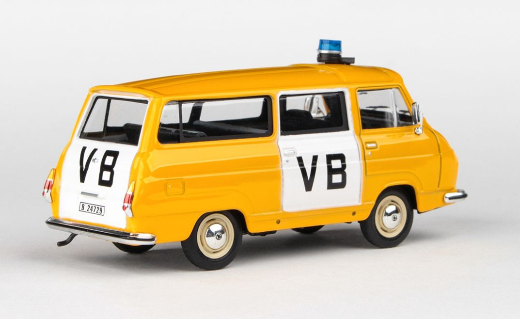 Miniature Abrex 1/43 Skoda 1203 Minibus Pompiers, état Neuf Avec Boîte