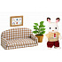 Sylvanian Families 5013 Nábytek "chocolate" králíků - taťka na pohovce