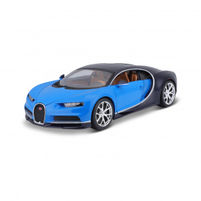 Bburago - Auta HOBBY, Bugatti Chiron, modrá, 1:18