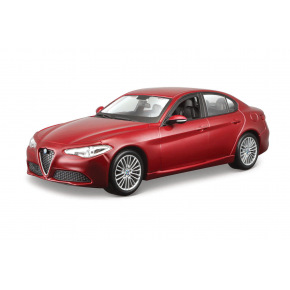 Bburago - Auta HOBBY, Alfa Romeo Giulia, červená metalíza, 1:24