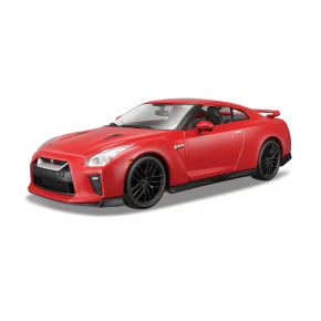 Bburago - Auta HOBBY, 2017 Nissan GT-R, červená, 1:24