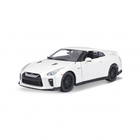Bburago - Auta HOBBY, 2017 Nissan GT-R, bílá metalíza, 1:24