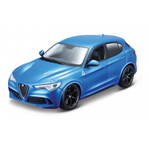Bburago - Auta HOBBY, Alfa Romeo Stelvio, modrá metalíza, 1:24