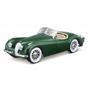 Bburago - Auta HOBBY, Jaguar XK 120 Roadster (1951), tmavě zelená, 1:24