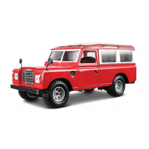 Bburago - Auta HOBBY, Land Rover Series II, červená, 1:24