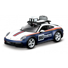 Bburago - RACE, Porsche 911 Dakar, bílá-modrá metalíza, 1:24