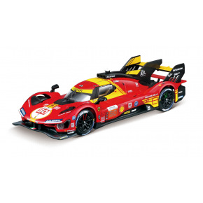 Bburago - RACING, Ferrari 499P - 24H Le Mans Champion 2024 v dekorativním boxu, 1:43