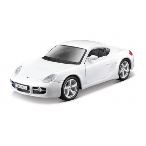 Bburago - Auta HOBBY, Porsche Cayman S, bílá, 1:32