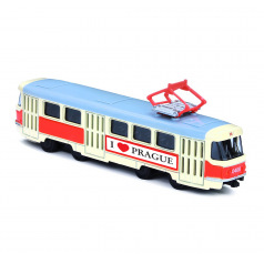 Kovová česká retro tramvaj 16 cm PRAGUE