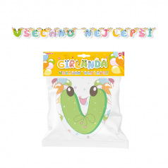 Rappa Papírová girlanda Všechno nejlepší - zelená