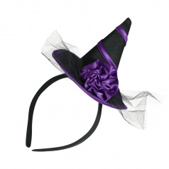 Rappa Čelenka čarodějnická s kloboučkem a květinou