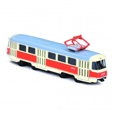 Kovová česká retro tramvaj 16 cm
