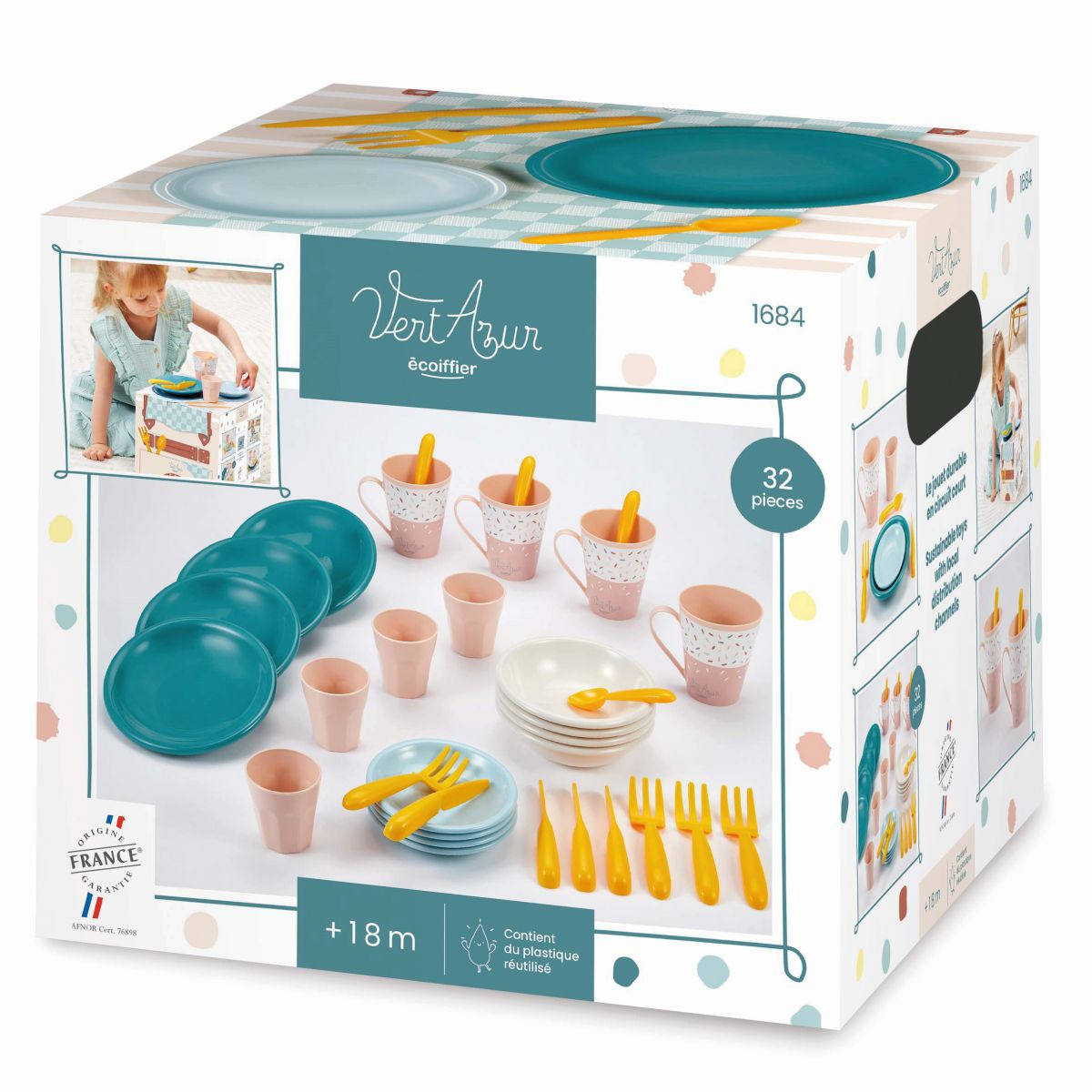 Ecoiffier Großes Picknick-Geschirr-Set
