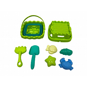 PLEJO Skládací kýblík s lopatkou a bábovkami PLEJO Skládací kýblík s lopatkou a bábovkami