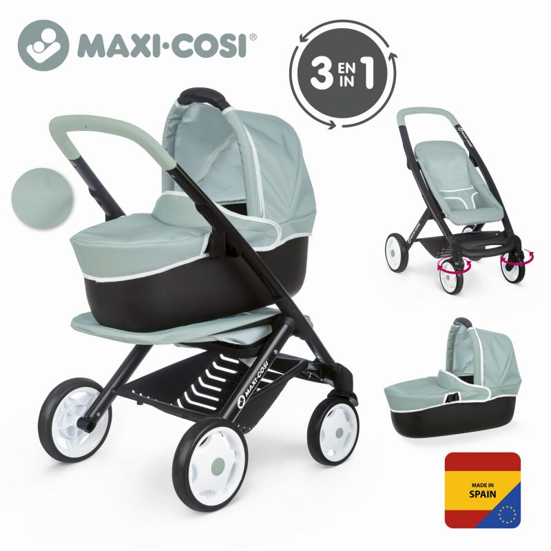 Smoby Kombi-Puppenwagen Maxi Cosi grau - toysshop.cz