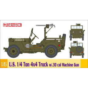 Dragon Model Kit military 75050 - 1/6 U.S. 1/4 Ton 4x4 Truck w/.30 cal Machine Gun (1:6)