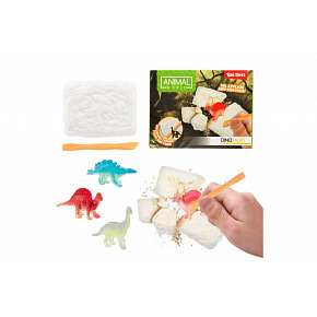 Malý archeolog dinosaurus fosilie plast v krabičce 9x7x3cm