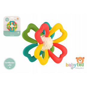 babyted Točáček kytka babyted silikon/plast 9,5x5cm na kartě 0m+