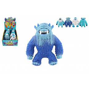 Teddies Příšera antistresová natahovací plněná pískem 330g silikon 13cm 4 druhy v sáčku 12ks v boxu