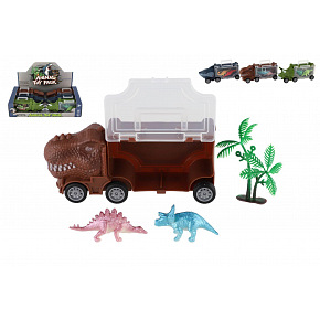 Teddies Auto nákladní dinosaurus s doplňky 16x7cm 3 druhy 6ks v boxu Teddies Auto nákladní dinosaurus s doplňky 16x7cm 3 druhy 6ks v boxu