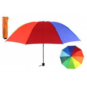 Teddies Deštník skládací barevný 25cm kov/látka v sáčku
