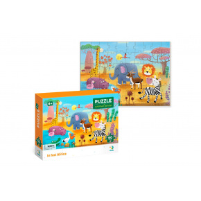 DODO Puzzle Afrika 32x23cm 60 dílků v krabičce 24x18x4cm