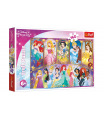 Trefl Puzzle Portréty princezen Disney 41x27,5cm 160 dílků v krabici 29x19x4cm