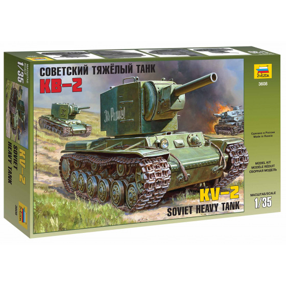 Zvezda Model Kit tank 3608 - Soviet heavy tank KV-2 (1:35)