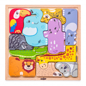 Woody Puzzle na planszy - Zwierzęta