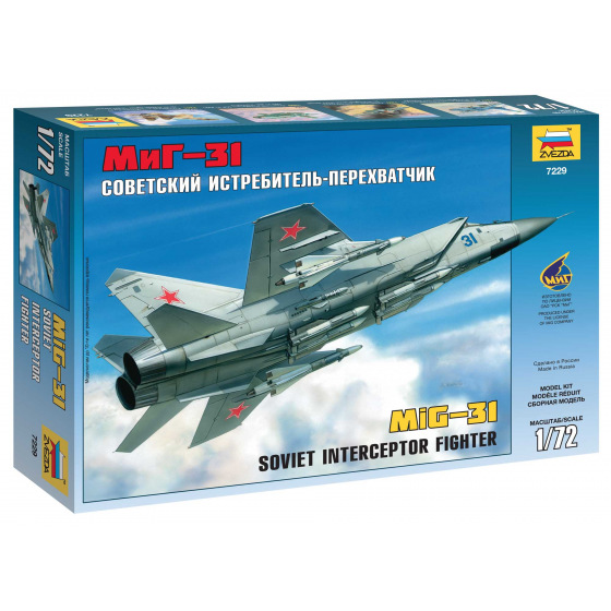 Zvezda Model Kit letadlo 7229 - MIG-31 Soviet Interceptor (1:72)