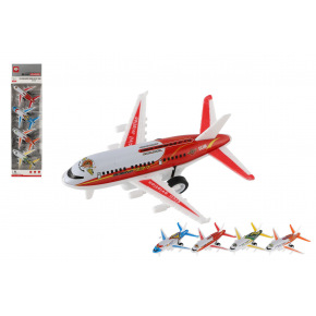 Teddies Letadlo osobní 4ks kov/plast 9,5cm na zpětné natažení