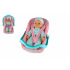 Teddies Panenka miminko plast/látka 30cm měkké tělo v nosítku/autosedačce s dudlíkem 2 barvy